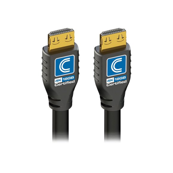 Comprehensive Pro AV/IT Series - HDMI cable with Ethernet - HDMI male to HDMI male - 12 ft - triple shielded - jet black - molded, 4K support