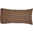 thumbnail image 5 of VHC Brands Crosswoods Plaid Cotton Primitive Bedding King Pillow Case Set of 2, Natural Tan, 5 of 6