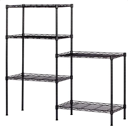 

5 Tier Shelves Storage Metal Organizer with Adjustable Shelf Hooks Storage Rack (Assemble As You Want Hard Material)