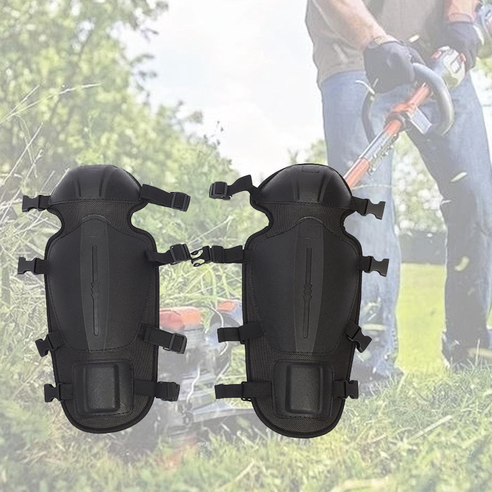 figatia 2 Pieces Gardening Knee Pads Leg Protectors, Waterproof Mowing Shin Guards Trimmer Gaiters for Floor Cleaning Tiling Gardener Black