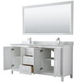 thumbnail image 3 of Wyndham Collection Daria 72" Square-Sinks Wood Double Bathroom Vanity in White, 3 of 3