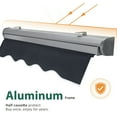 thumbnail image 2 of Macrout 63" Patio Window Awning, Fully Assembled Manual Retractable Sunshade for Door Entrance, Dark Grey, 2 of 9