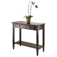 thumbnail image 3 of Pemberly Row Transitional Solid Wood Console Hall Table w/ Tapered Leg in Walnut, 3 of 8