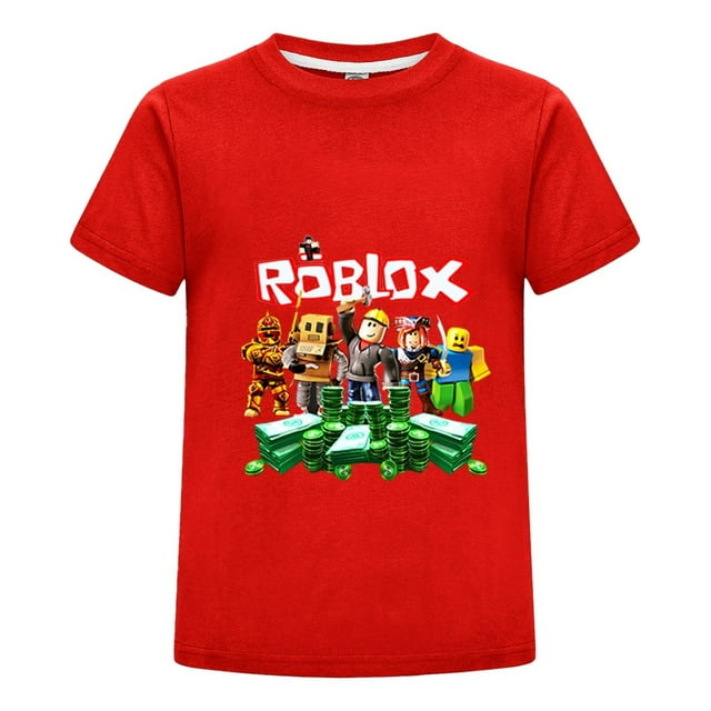 Ropa Infantil Estilo Roblox para Niño Ninas, Playera Gamer de Algodón con Estampado Original, Camiseta Ideal para Regalo de Cumpleaños