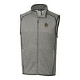 thumbnail image 2 of Men's Cutter & Buck Heather Gray Oregon State Beavers Mainsail Sweater-Knit Big & Tall Full-Zip Vest, 2 of 3