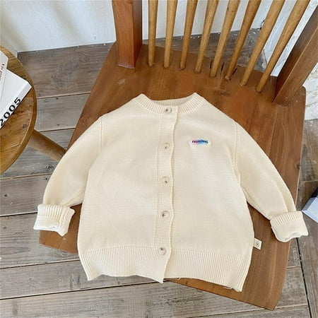 

Hunpta Babys Kids Toddler Girls Boys Spring Winter Long Sleeve Solid Thick Knit Sweater Pullover Tops Coat Cardigan Clothes