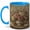 Blue, variant on Vintage Rose Bouquet 11oz Ceramic Mug, Cottage Floral Art