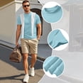 thumbnail image 7 of OIOLOYJM Mens T-Shirts Casual Short Sleeve Slim Fit Muscle Gym Workout Crew Neck Shirts Basic Lightweight Quick Dry Breathable Athletic Tees Sky Blue M, 7 of 7