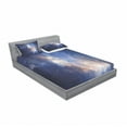 thumbnail image 3 of Ambesonne Galaxy Fitted Sheet & Pillow Sham Set, Immense Space Hole View, Twin, Navy Blue, 3 of 3