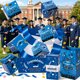 thumbnail image 3 of Lekihaqq Graduation Surprise Gift Box 2026 Bouncing Pop Up Box Party Favors Blue Glitter Cardboard Matching Tote Bag High School College Ceremony Graduates, 3 of 9