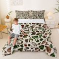 thumbnail image 2 of Feelyou Camo Game Fish Queen Comforter Set for Men Women Kids, Outdoor Pike Fishing Bedding Comforter Set, Black Reversible, 3pcs, 2 of 6