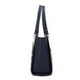 thumbnail image 3 of MKF Collection Ivy Vegan Leather Women's Tote Handbag with Wallet by Mia K., 2-Piece, Navy, 3 of 11