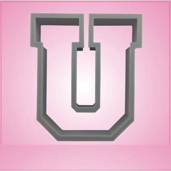 Varsity Letter U Cookie Cutter 3 Inch (Plastic)
