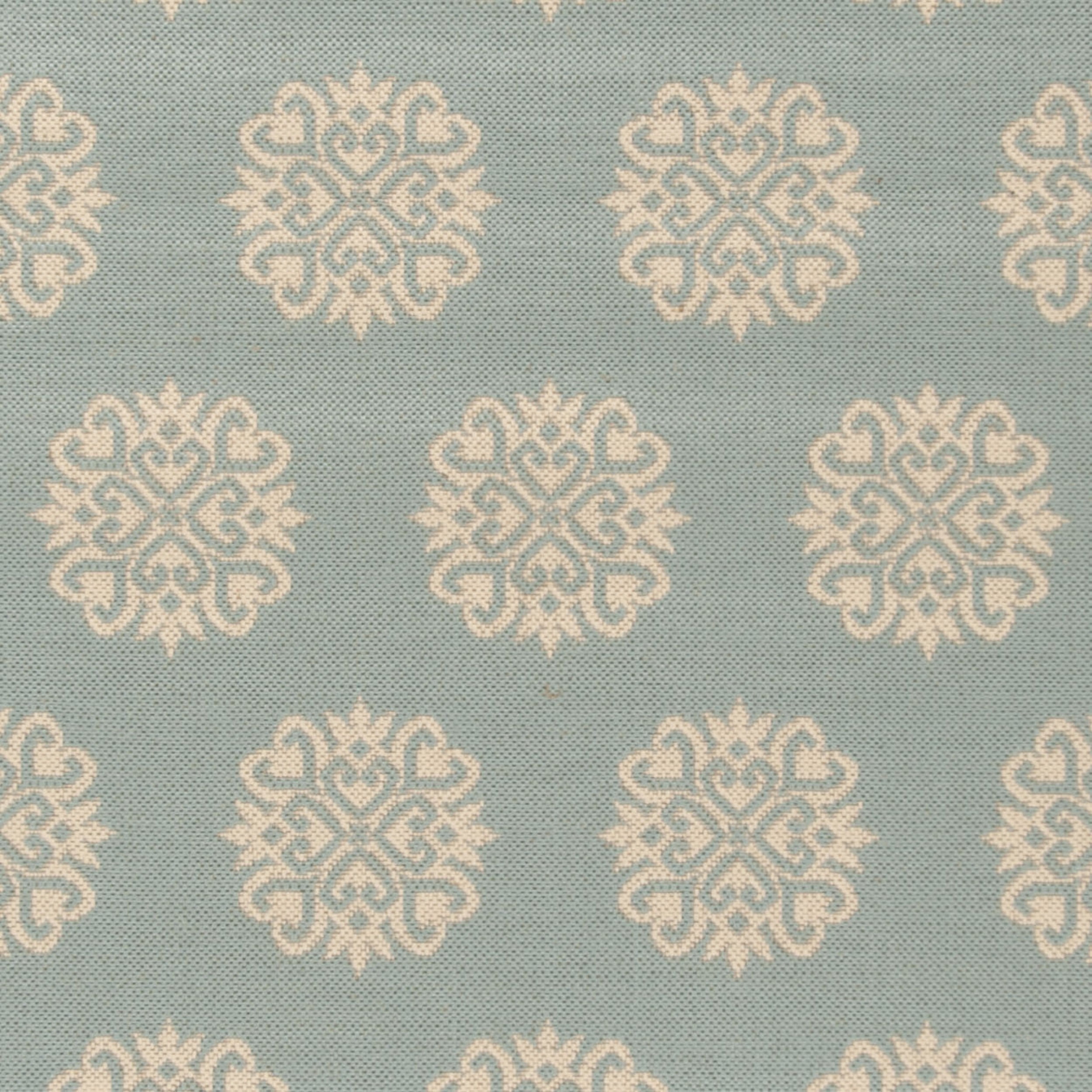 SAFAVIEH Outdoor LND181K Linden Collection Aqua / Cream Rug