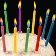 thumbnail image 1 of Birthday Cake Candles Happy Birthday Candles Colorful Candles Holders Included (12pcs), 1 of 8