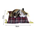 thumbnail image 5 of Fairnull Simulation Cat Model with Cushion Base Faux Fur 3D Look Cute Animal Craft Ornament Miniature Fake Kitten Statue Figurine Car Ornament Home Decoration, 5 of 7