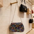 thumbnail image 3 of 1 x Party Fashion Bag Reversible Sequins Retro Accessory Carnival Theme Party (Rainbow/Gold), 3 of 10