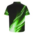 thumbnail image 4 of Pisexur Shirts for Man T Hommes Mode Décontractée Impression Pull à Manches Courtes Col Montant Blouse Verte, 4TG Chemises de Golf Hommes & Chemises Hommes, 4 of 5