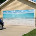 thumbnail image 5 of Summer Beach Garage Door Cover Banner 6 x 13 FT, Blue Coastal Ocean Seaside Nautical Garage Door Curtains Backdrop with Grommets for Indoor Outdoor Wall Party Porch Yard Decorations Background, 5 of 9
