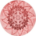 thumbnail image 1 of Ahgly Company Machine Washable Indoor Round Transitional Orange Area Rugs, 4' Round, 1 of 7