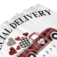 thumbnail image 6 of JOOCAR Happy Valentine’s Day Heart Truck Shower Curtain Special Delivery Loads of Love Hugs and Kisses Farmhouse Bathroom Decor 72 x 72 Inches, 6 of 7