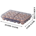 thumbnail image 2 of Portable Stackable Egg Storage Container - Food Grade Plastic Refrigerator Organizer with Handle, 30.5x21x6.9cm Household Kitchen Preservation Box (1-Pack), 2 of 4