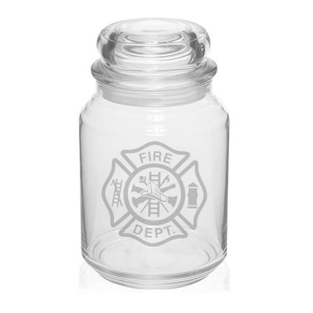 26 oz Glass Candy Jar Apothecary Storage Jar Gift Fire Department Firefighter