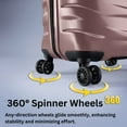 thumbnail image 6 of Skyway Luggage Camano Hardshell 20" Expandable Carry on Hardside Luggage with Spinner Wheels, Pink Champagne, 6 of 10