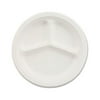 Chinet Classic 3-Compartment 9-1/4 Inch Paper Plates, 500ct