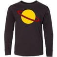 thumbnail image 3 of Inktastic Cute Saturn Long Sleeve Youth T-Shirt, 3 of 5