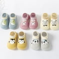 thumbnail image 4 of Xudanell Cotton Baby Boy Socks Soft Infant Walking Socks Kids Cartoon Rubber Sole Foot Wear Indoor Pink 12-18 Months, 4 of 4