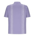 thumbnail image 3 of Mens Cuban Guayabera Shirts Short Sleeve Summer Linen Beach Shirts Loose Fit Hawaiian Vacation Travel Tops Outdoor, 3 of 4