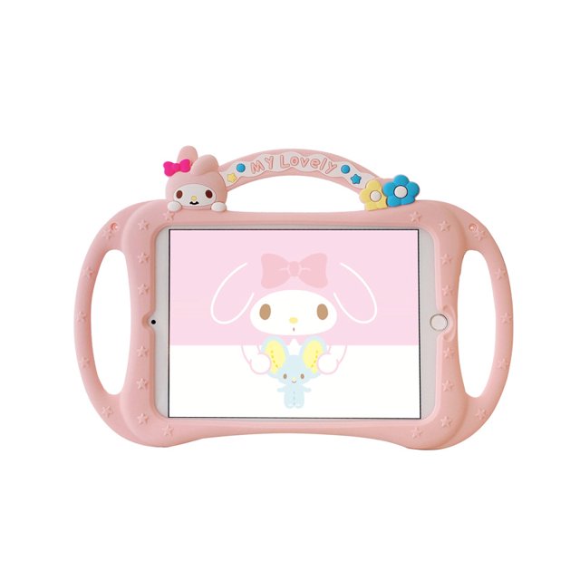 Sanrio-funda de Hello Kitty para iPad de 5. ª y 6. ª generación, cubierta de silicona con asa para iPad 10. ª Pro 11 2020 Mini 6 5 4 10,5 Air 2 3 4