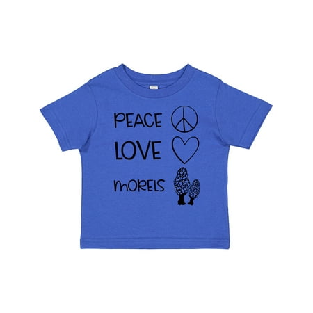 

Inktastic Peace Love Morels Mushroom Hunting Gift Toddler Boy or Toddler Girl T-Shirt