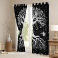 thumbnail image 3 of Homewish Black White Tree Of Life Blackout Curtains Set of 2 (52x84 Each),Stars Galaxy Print Curtain, 3 of 6