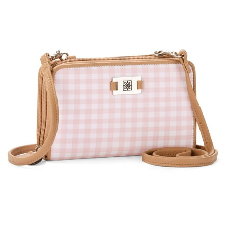 Zipped Compact Wallet - Time and Tru Rebecca Double Zip Around Wallet on a String