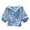 Blue, variant on Womens Short Sleeve Cropped Tops Dressy Casual Solid Button Down Blouse Collared Shirt Crop Graphic Tee M-3XL