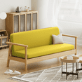 thumbnail image 3 of Full Size 54"x75"Solid Futon Cover Mattresses Slipcover Fit 6"- 8", Sunshine, 3 of 9