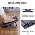 thumbnail image 5 of EUREKA ERGONOMIC Tilt Adjustable Footrest, Foot Rest for Under Desk at Work with Massage Surface, Office Foot Rest Under Desk with 20 Degree Tilt No Locking, Metal Frame, 5 of 9