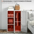 Portable Wardrobe Closet, Foldable Bedroom Armoire with 3 Cube