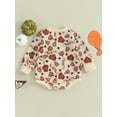 thumbnail image 2 of Bmnmsl Baby Thanksgiving Clothes Sweatshirts Rompers Turkey Letter Pumpkin Pie Long Sleeve Toddler Fall Clothes, 2 of 6