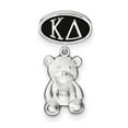 thumbnail image 2 of FB Jewels Sterling Silver Logoart Kappa Delta Oval With Teddy Bear Dangle Bead, 2 of 2