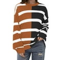 thumbnail image 1 of Rbaofujie Hoodies Mignonnes Mode Décontractée Imprimée Col Rond Manches Longues Pull Chandails en Molleton Orange Pull pour Femmes, 1 of 3