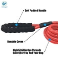 thumbnail image 3 of Deago 5 FT Strong Dog Leash Rope with Comfortable Padded Handle Reflective Threads Braided Leash for Medium Large Dogs (Red), 3 of 10