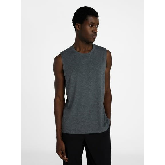 Athletic Works Men's and Big Men's Tri Blend Muscle Tee, Sizes XS-4XLT