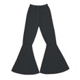 thumbnail image 5 of Black Leggings for Women Ladies Solid Color High Waist Slim Fit Casual Flared Pants Trousers Woman Pants Clearance, 5 of 6