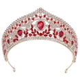 thumbnail image 4 of Tiara nupcial Salvador Corona boda Mujer novia Diadema Accesorio para el cabello rojo, 4 of 10