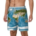 thumbnail image 2 of Balery Earth View World Map Mens Swim Trunks Swim Shorts for Men Quick Dry Inseam Beach Shorts with Compression Liner Pocket-X-Large, 2 of 9