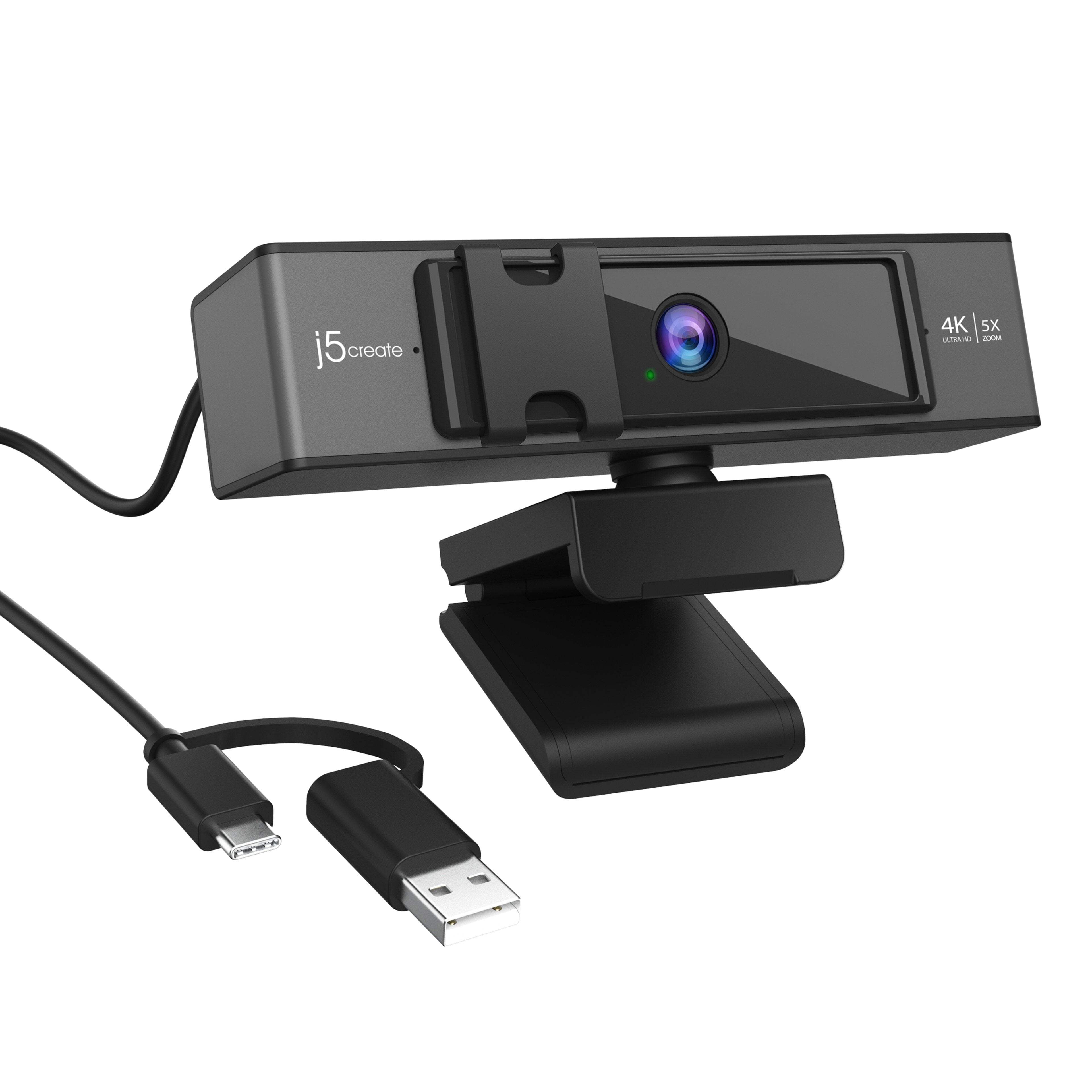 j5create USB 4K ULTRA HD Webcam with 5x Digital Zoom Remote Control, JVCU435