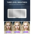 thumbnail image 4 of Car Sun Visor LED Vanity Mirror with Light 3 Brightness Adjustment Makeup Mirror Car Accessories Plate Mirror Dimmable Touchscr, 4 of 7